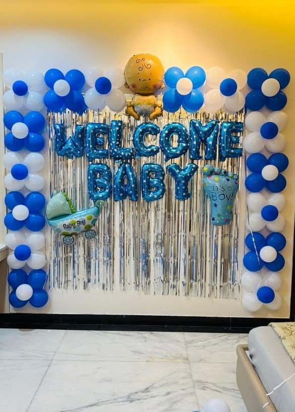 Newborn Welcome Baby Balloon Decoration Set for Home
