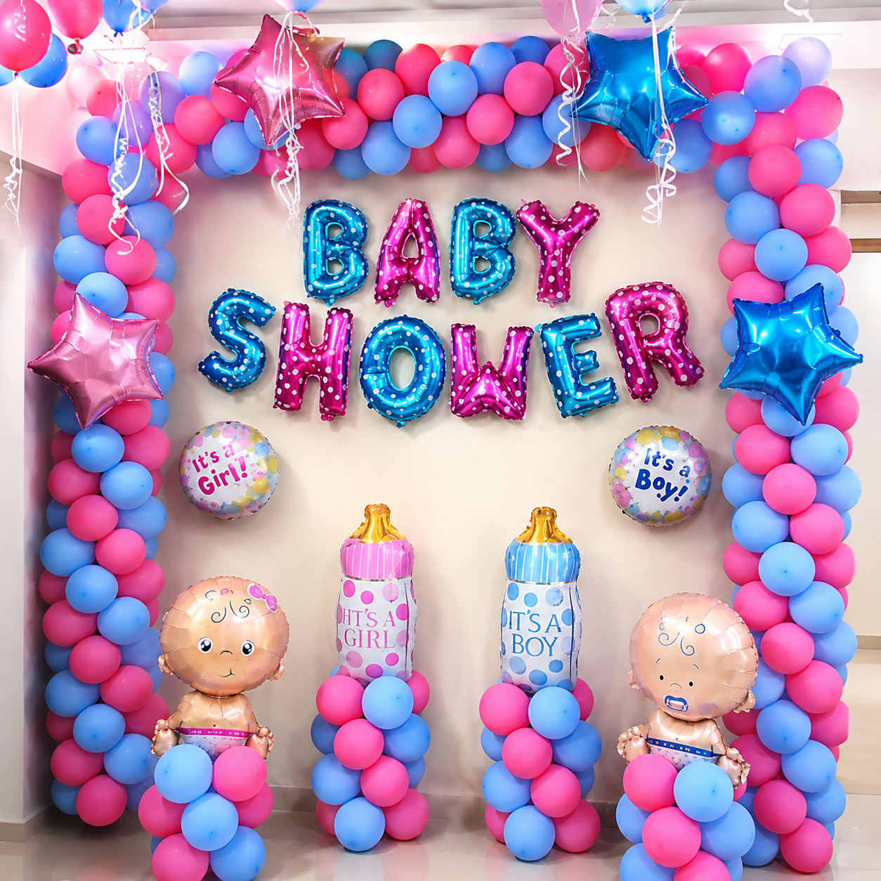 Baby Shower Balloon Decoration Package at Home