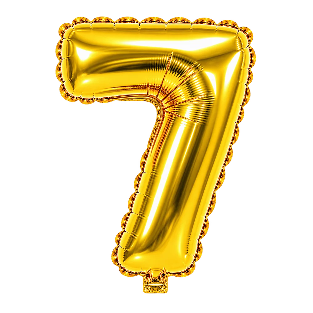 Gold Number 7 Foil Balloon – 16 Inch
