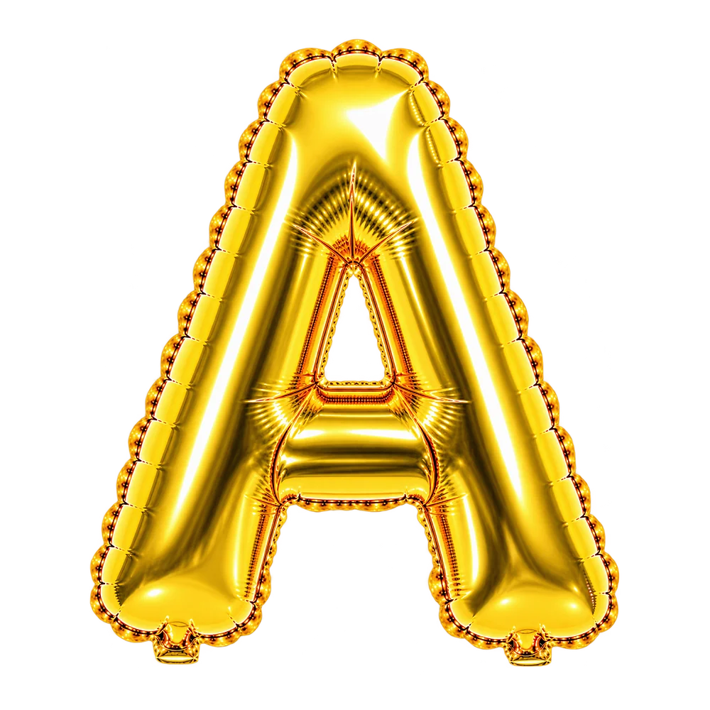 Gold Letter A Foil Balloon – 16 Inch