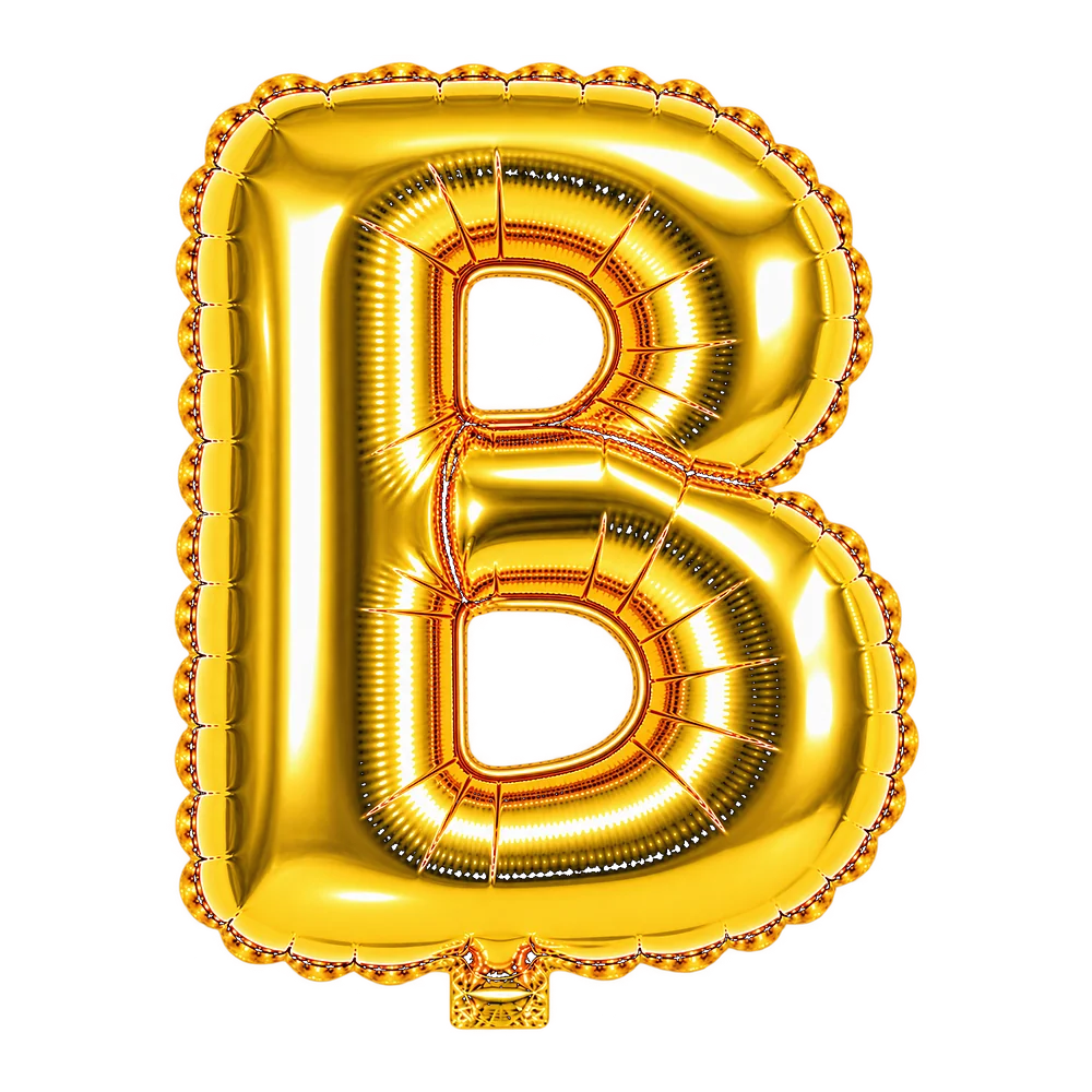 Gold Letter B Foil Balloon – 16 Inch